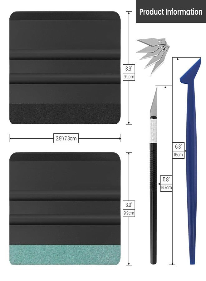 STHIRA® 8Pcs Car Window Tint Tool Kit Paint Protection Film Application Squeegee Tool Kit Car Window Tint Squeegee Tool Set Utility Cutter Protective Film Installing Tool for Car - Image 2
